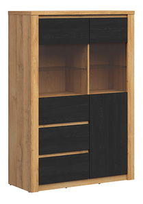 Vitrína Regatas 1 Dub velký/Dub černý