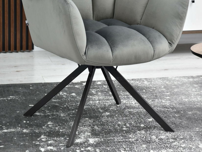 Křeslo Kikino (tmavě šedá + černá)