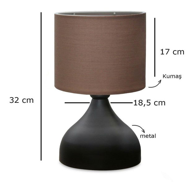 Stolní lampa Gelosso 2 (hnědá + černá)
