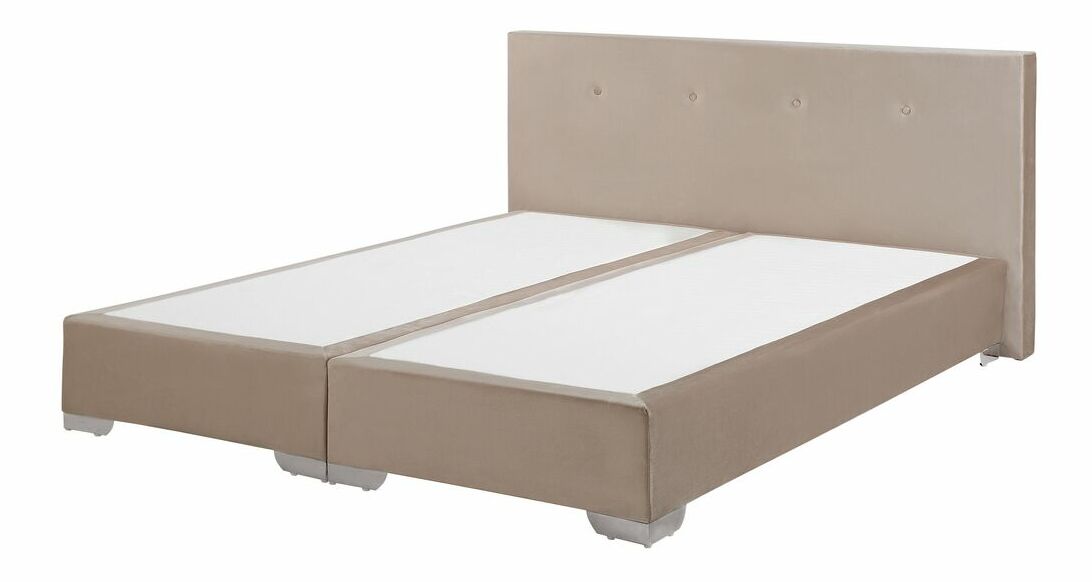 Boxspring postel 180 cm CONSOLE (s roštem a matrací) (béžová)