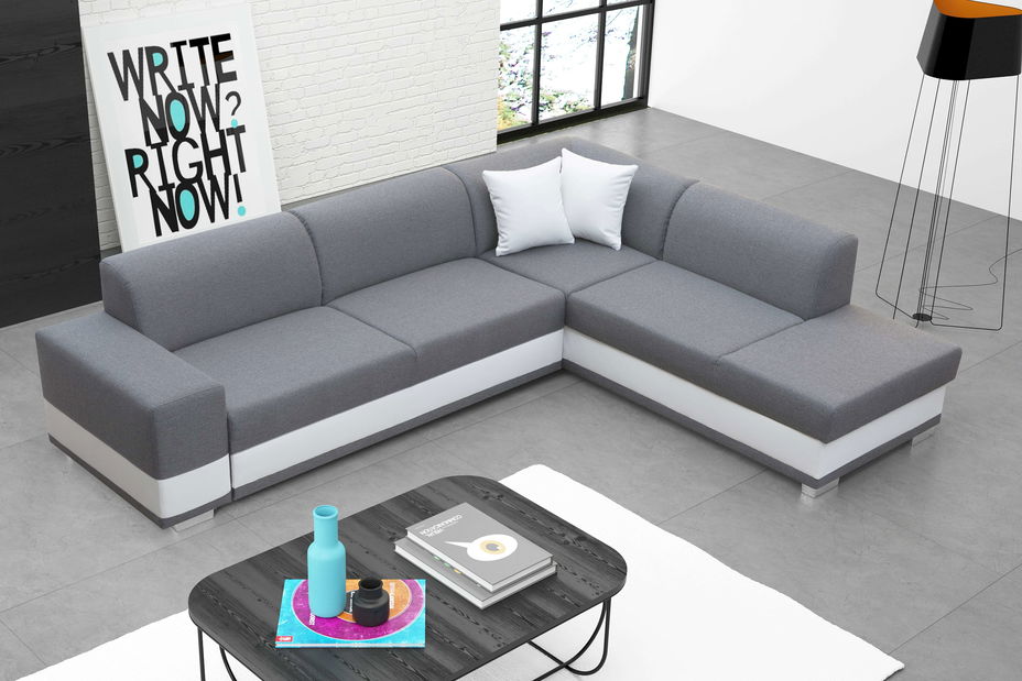 Rohová sedací souprava Darcia (šedá) (P)
