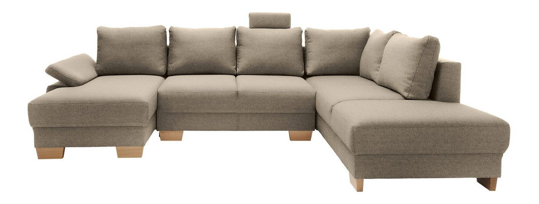 Rohová sedačka Loxy 3 (hnědá) (s úl. prostorem) (L)