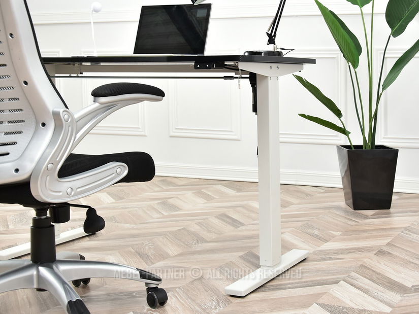 PC stolek Wilhelm (černá + bílá)