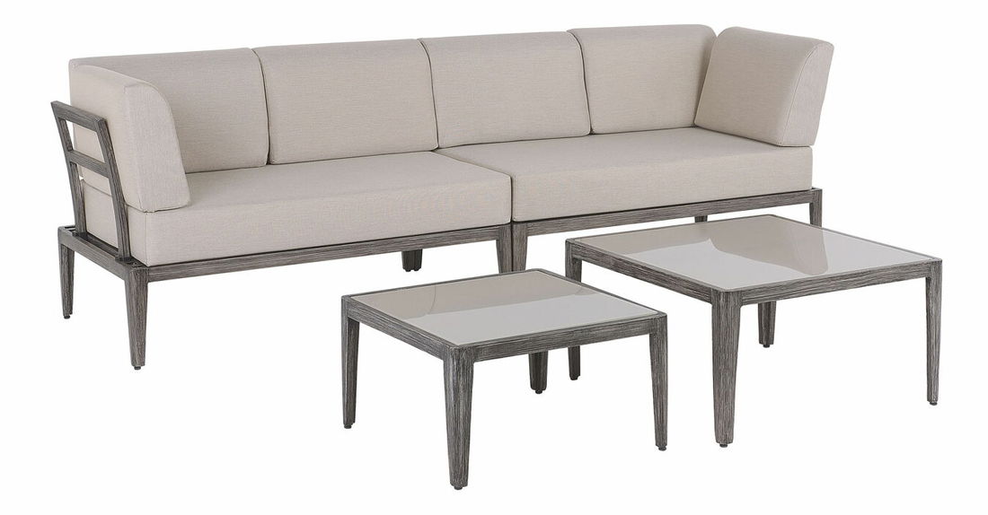 Zahradní sedací souprava RIN (polyratan) (béžová) (pro 6 osob)