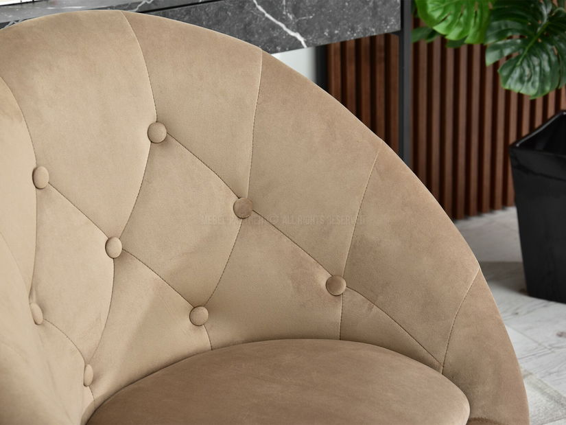 Křeslo Lush 4 (béžová + černá)