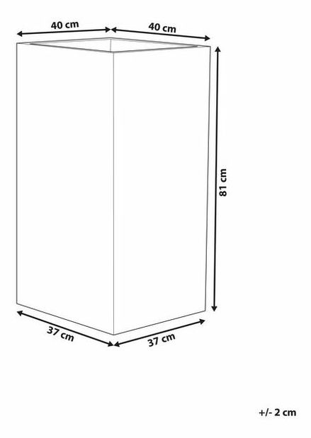 Květináč GEZO 81x40x40 cm (kámen) (hnědá)