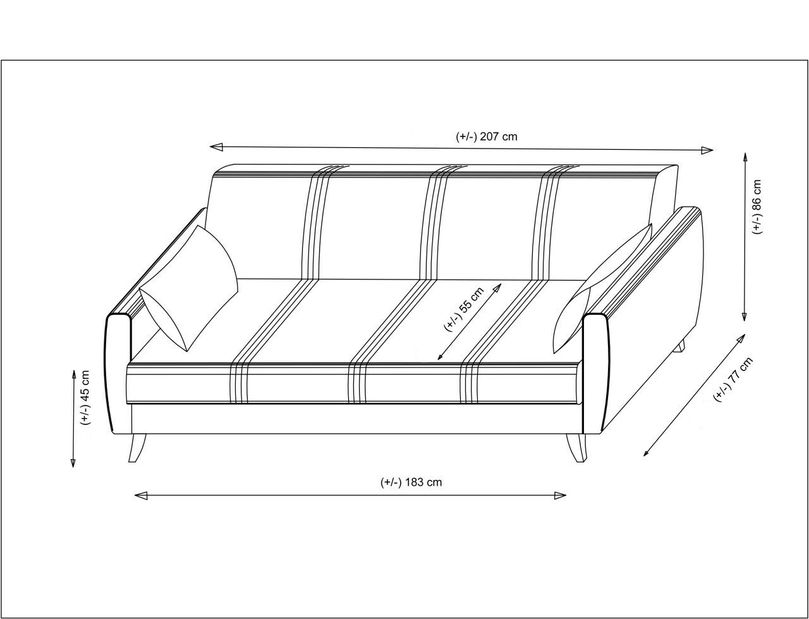 Pohovka trojsedačka Zendana (cihlová)