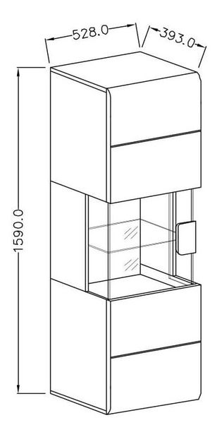 Obývací stěna Tamie (bílá + lesk bílý)