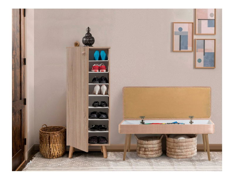 Předsíňová sestava Beside 1 (dub sonoma + kámen)