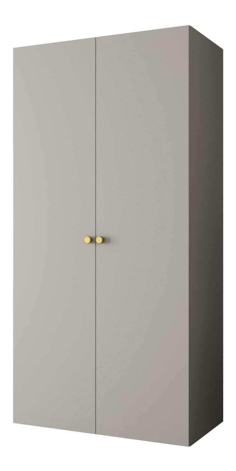 Šatní skříň 100 cm Parna 1 (kašmír + zlatá)