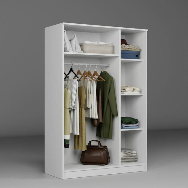 Šatní skříň Kentucky B (bílá)