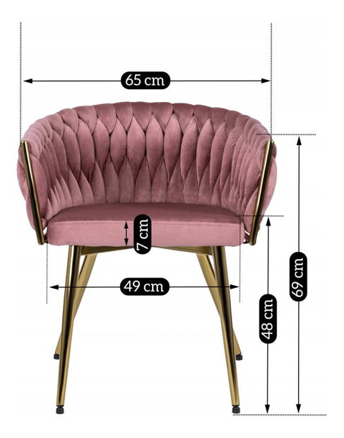 Jídelní židle Cayendo (růžová)