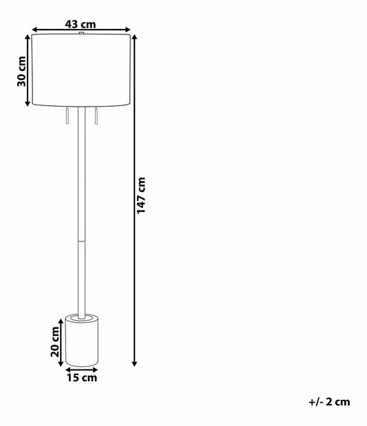 Stojanové svítidlo Anda (tmavě šedá)