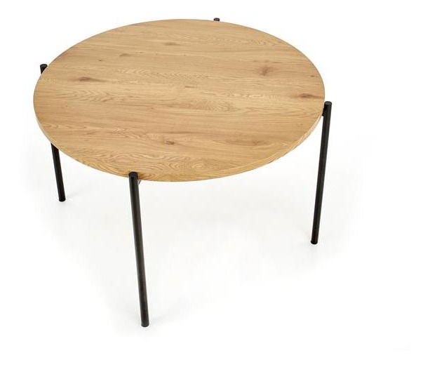 Jídelní stůl Marig (přirodně dřevo + černá)