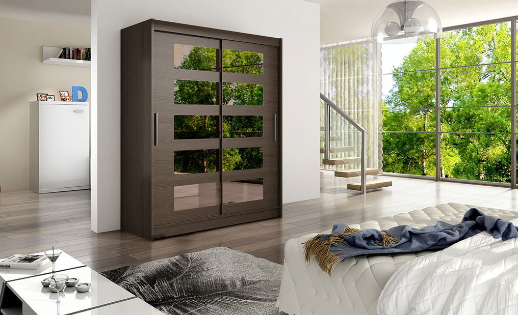 Šatníková skříň Walton 5 (čokoládová)