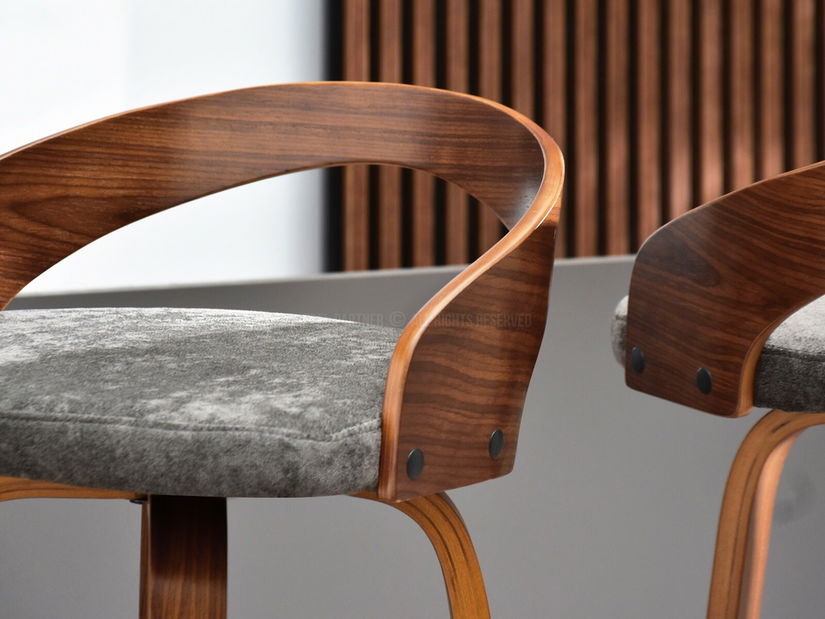 Židle Haime (ořech + chromová)