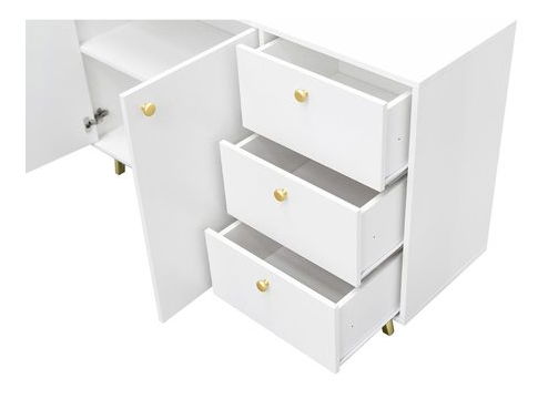 Komoda Astradon 2D3S (černá + zlatá)