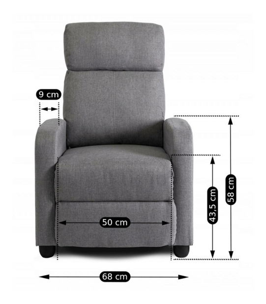 Polohovací křeslo Dominaba (šedá)