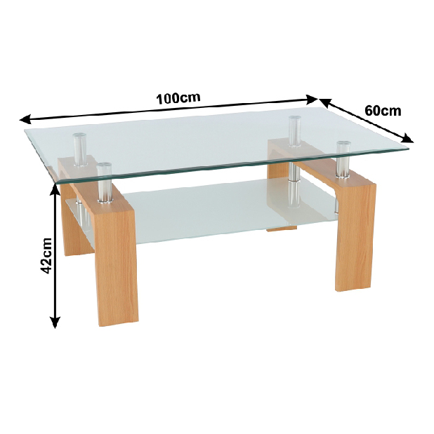 Konferenční stolek Latasha NEW (buk)