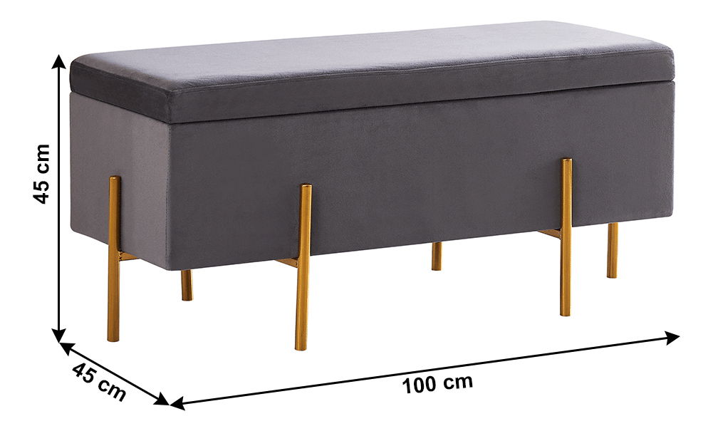 Taburetka Felicia (šedá + zlatá) *výprodej