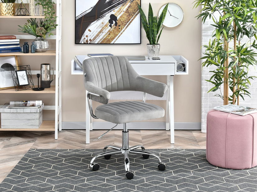 Židle Merylyn (šedá + chromová)