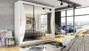 Šatníková skříň Alesia (bílá)