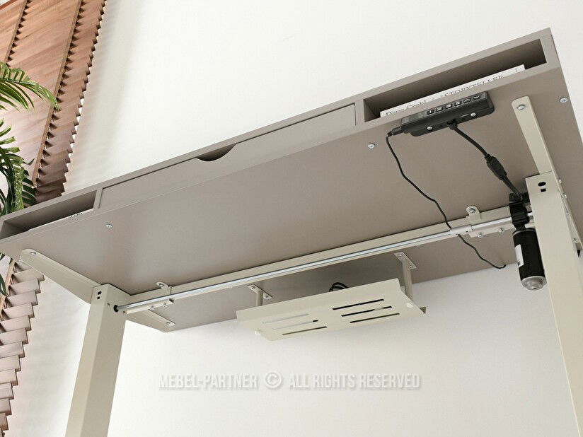 PC stolek Osto 120 (béžová + krémová)