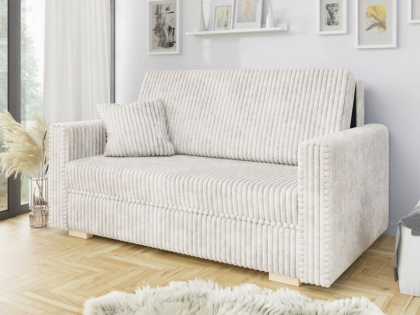 Rozkládací pohovka Carivia Piano III (bílá) (s úl. prostorem)