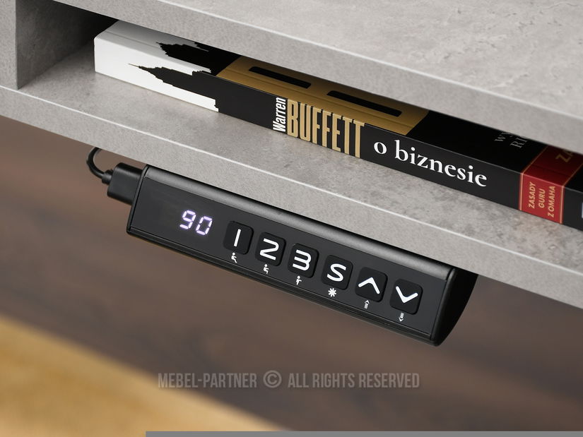 PC stolek Osto 120 (beton + bílá)