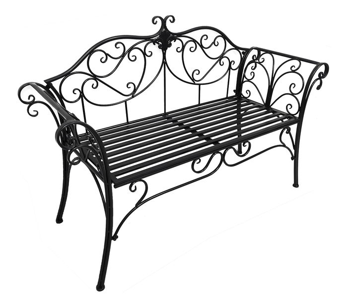 Zahradní lavička Entalia (černá) *výprodej