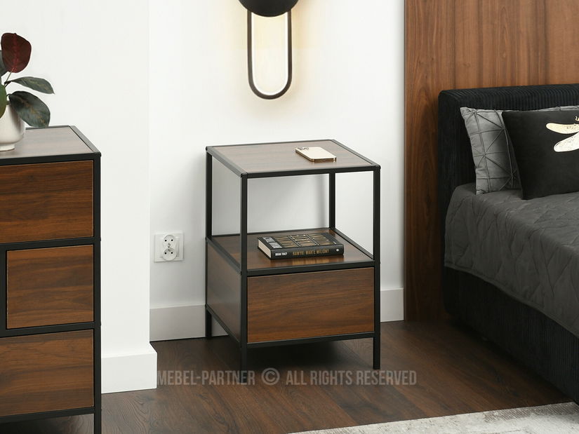 Noční stolek Subsidios (černá)