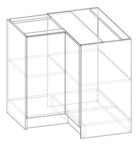 Dolní kuchyňská skříňka, rohová Lenna LV-12 (sonoma světlá) (P)