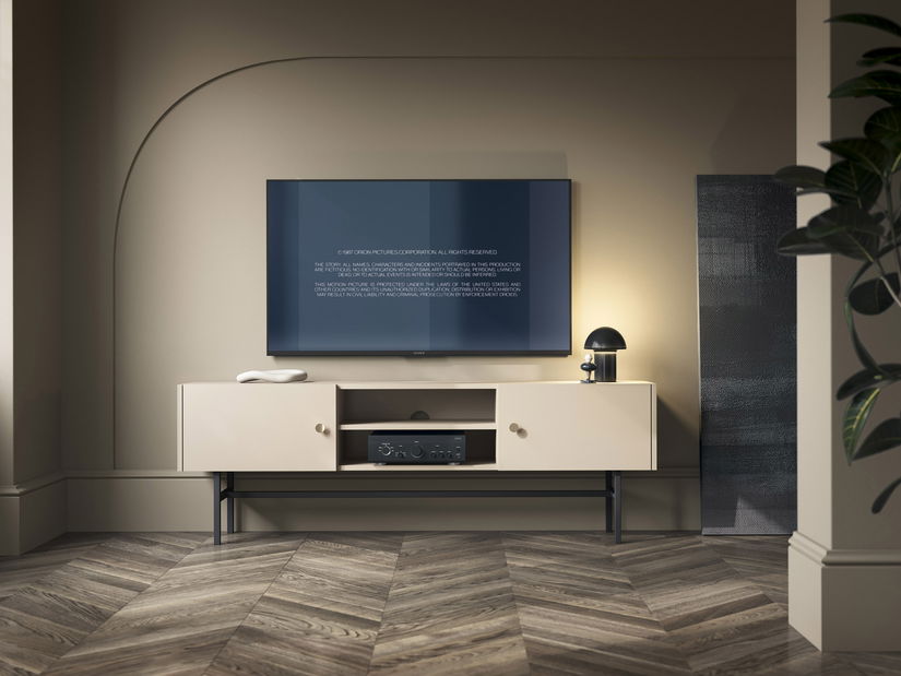 TV stolík/skříňka Desanta (béžová + černá)