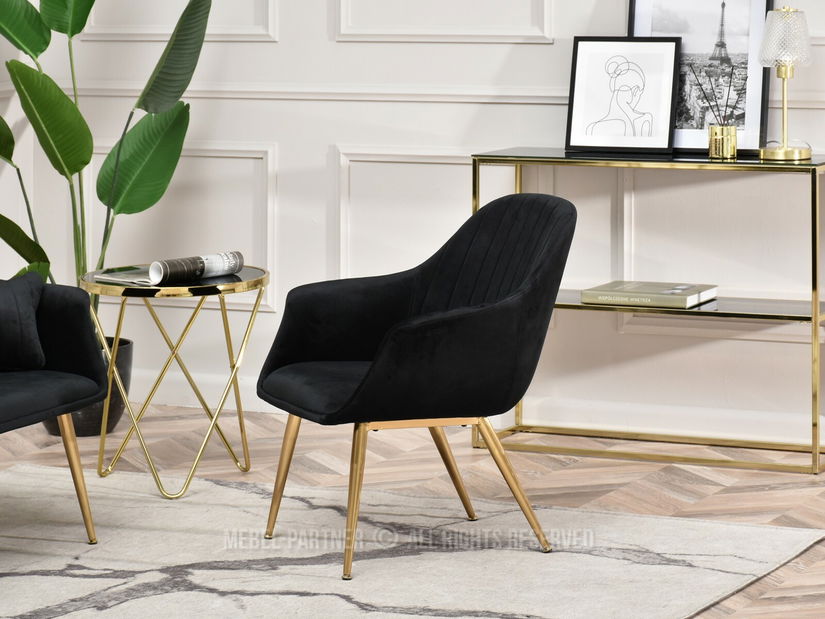 Křeslo Osmol F (černá + zlatá)