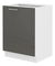 Dolní kuchyňská skříňka Lavera 60 D 1F BB (bílá + lesk šedý)