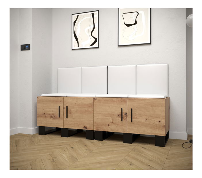 Předsíňová sestava Amanda 20 (dub artisan + bílá)