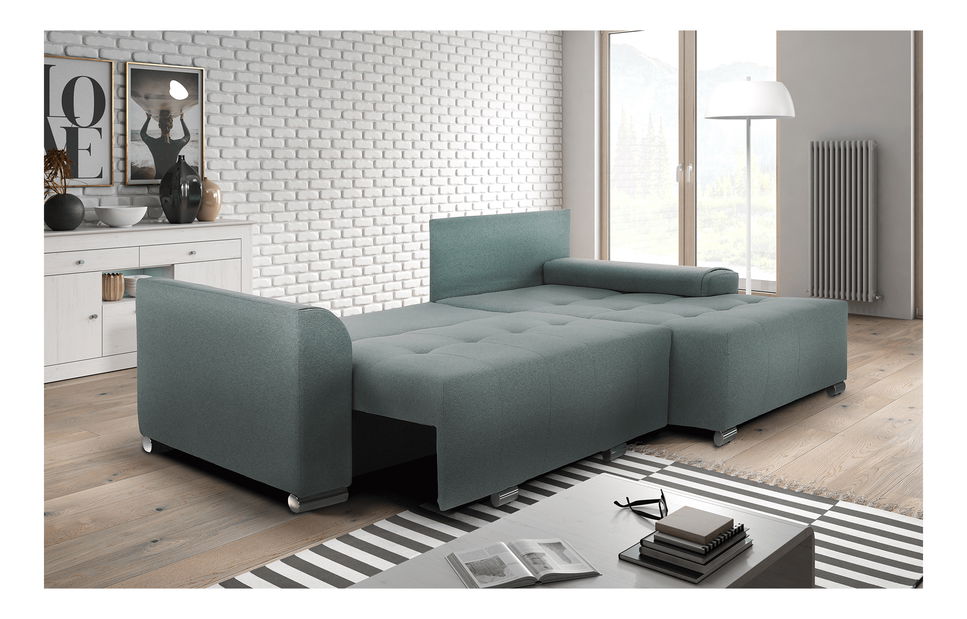 Rohová sedačka Davan (mentolová) (P)