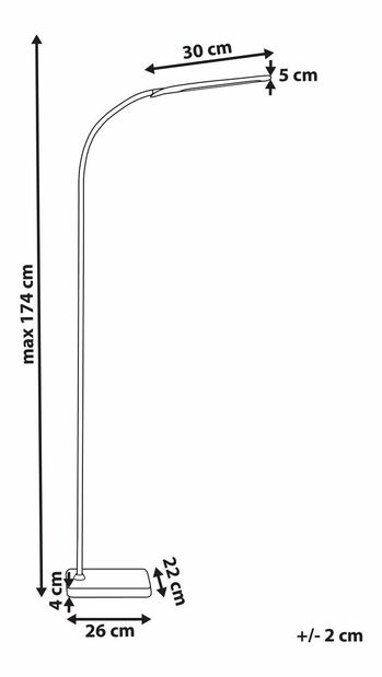 Stojanová lampa Norza (černá)