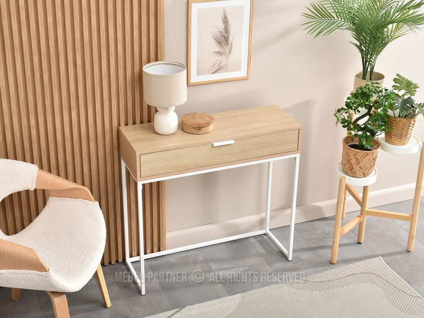 Konzolový stolek Norma M (sonoma + bílá)
