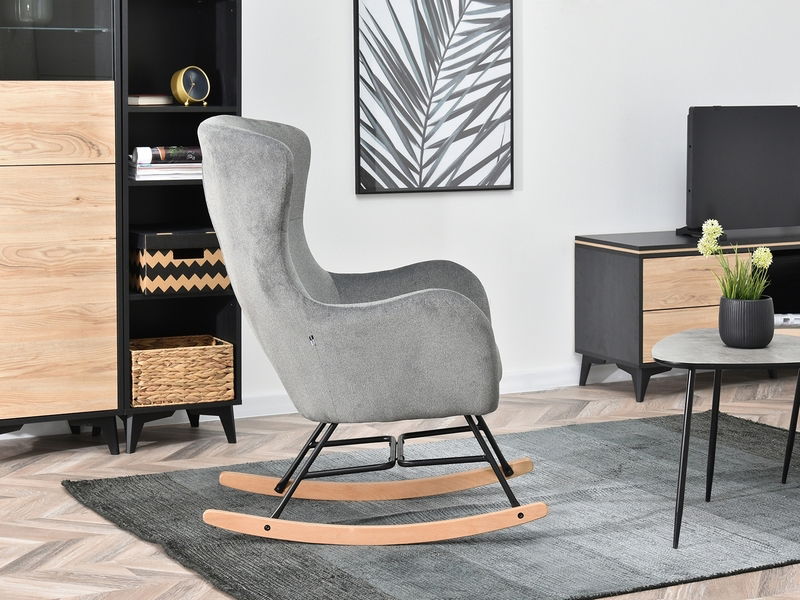 Křeslo Nesí (šedá + buk černý)