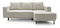 Rohová sedací souprava Rodriguez mini (P) (béžovošedá + černá)