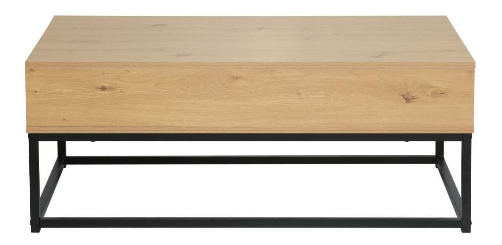 Konferenční stolek Lendemain (dub + černá) (s úl. prostorem)