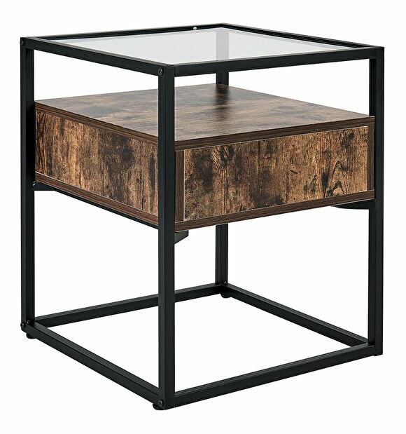 Příruční stolek Mauza (tmavé dřevo)