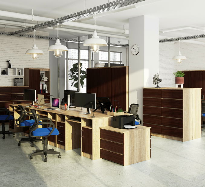 PC stolek Aziza (dub sonoma + wenge) *výprodej