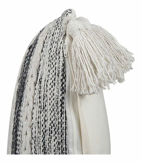 Sada 2 ozdobných polštářů 45 x 45 cm Rocha (černá + bílá)