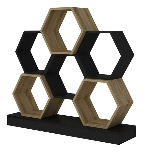 Regál Cicco (černá + dub)