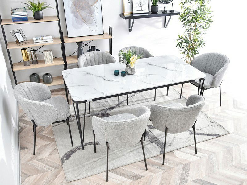 Židle Felix (šedá + zlatá)