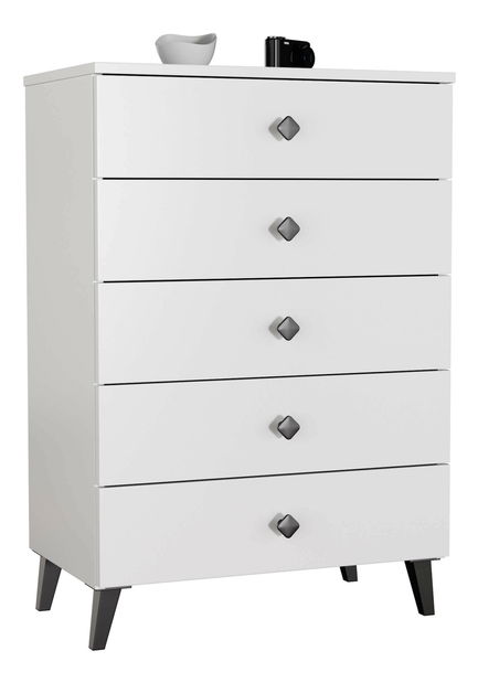 Komoda Menudas (bílá + černá)