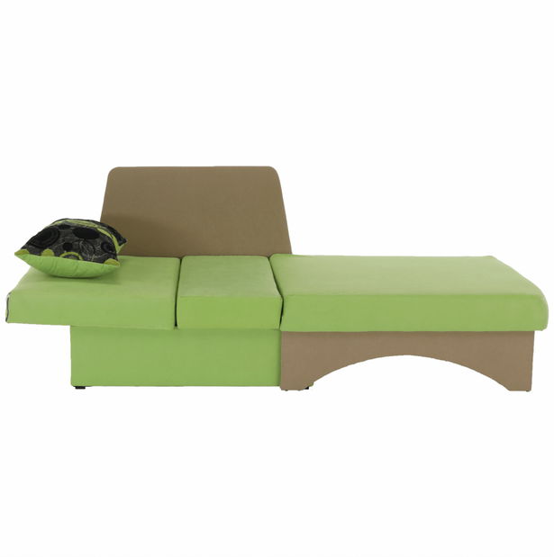 Dětská pohovka Kuboš zelená + béžová (L)