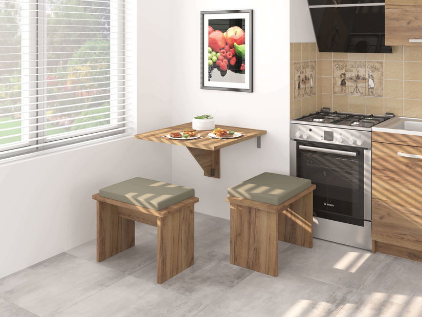 Rozkládací jídelní stůl Elston 7 (craft zlatý) (pro 2 osoby)